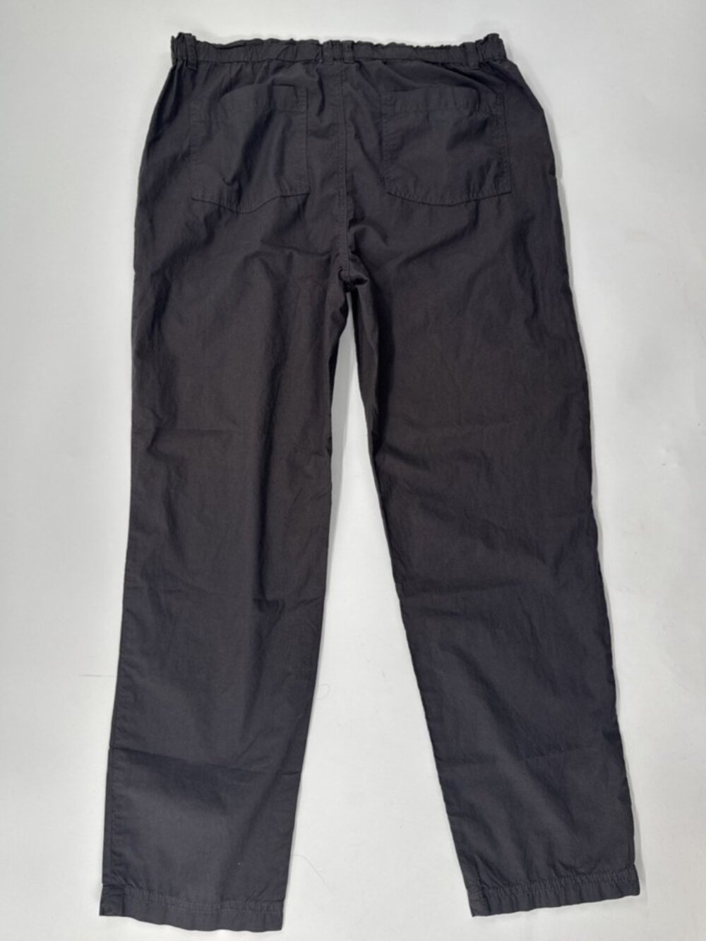 Lou & Grey Cotton Elastic Waist Paperbag Pants Womens M 32x28 Lightweight Button - Picture 2 of 9